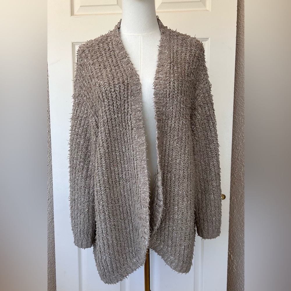 Kensie Women’s Neutral Shaggy Cardigan Size‎ XXL